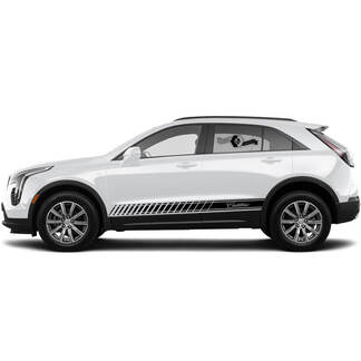 2 nuove linee adesive per pannello a bilanciere per decalcomanie Linee oblique Striscia classica per Cadillac XT4
