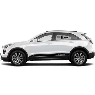 2 nuove linee adesive per pannello a bilanciere per decalcomanie Triple linee sottili strisce classiche per Cadillac XT4
