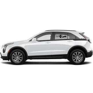 2 nuove porte per decalcomanie sottolineano le linee adesive triple linee sottili strisce classiche per Cadillac XT4
