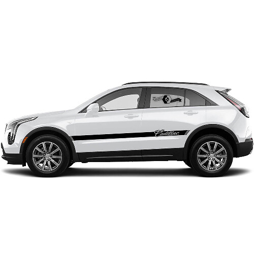 2 Nuova Adesivo Porte Classico Adesivo Centrale Linee Classiche Strisce Classiche per Cadillac XT4
