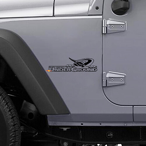 Adesivo Laterale Personalizzato Sotterraneo in Vinile per Jeep Wrangler