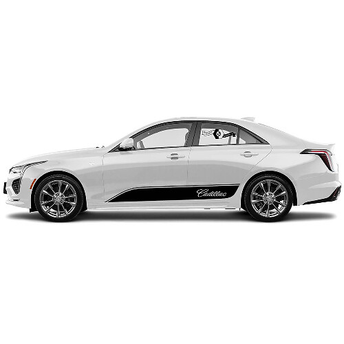 2 Nuovo Adesivo Decalcomania Elegante Linee di Rifinitura Accenti per il Rocker Panel Wrap in vinile Decal per Cadillac CT4
