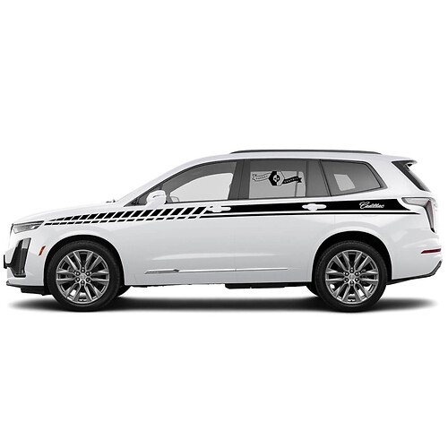 2 nuove decalcomanie per porte in alto, linee di accento, decalcomania in vinile avvolgente per Cadillac XT6
