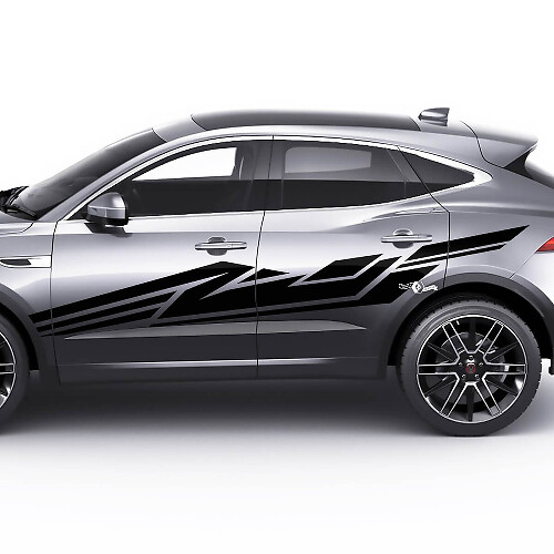 Adesivo adesivo decalcomania per porte laterali Jaguar E-Pace stile geometrico
