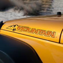 Adesivo in Vinile Personalizzato per Cofano Mountain per Jeep Rubicon JK_2