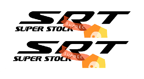 Adesivo in Vinile Laterale SRT Super Stock per Dodge Charger