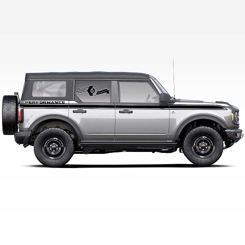 Adesivi decorativi per modanature laterali Doors Up Accent Line Performance per Ford Bronco 4 porte
