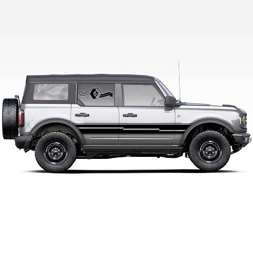 Adesivi a striscia per avvolgimento porta laterale per Ford Bronco a 4 porte