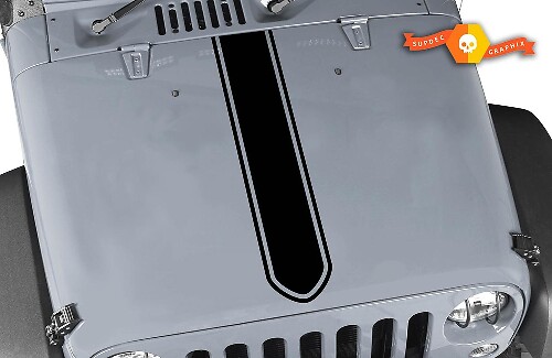 Decalcomania dell'autoadesivo della banda del cappuccio di Jeep Wrangler Rubicon