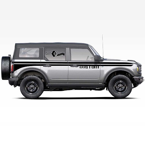 Adesivo in vinile personalizzato con doppie strisce laterali per Musclecar horse 2021