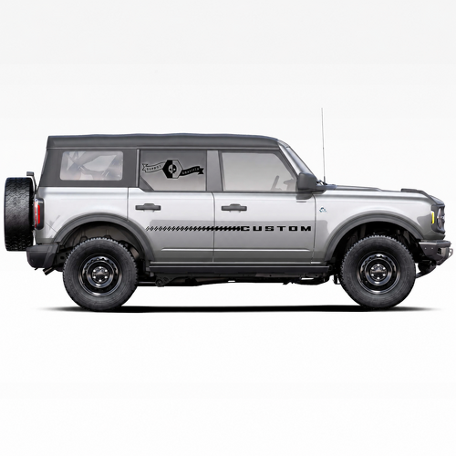 CUSTOM Staggered Dash Stripes — Adesivo in vinile (portiera) per Ford Bronco 2021