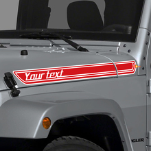 Adesivo in vinile con strisce sagomate personalizzate per cofano per Jeep Wrangler e CJ_2