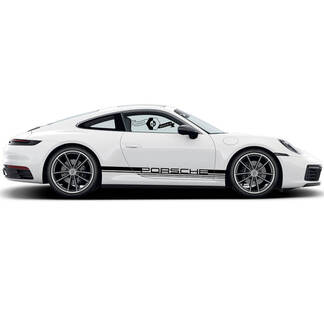 2 Porsche 911 Porsche Carrera Classic Linea orizzontale laterale Strisce Kit porte Adesivo decalcomania
