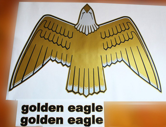 JEEP CJ7 1977-80 Kit di decalcomanie per uccelli con cofano dorato Golden Eagle