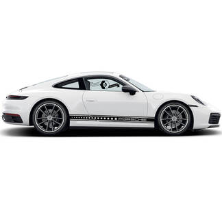 2 Porsche 911 Porsche Carrera Rocker Panel Square Side Stripes Door Kit Decal Sticker
