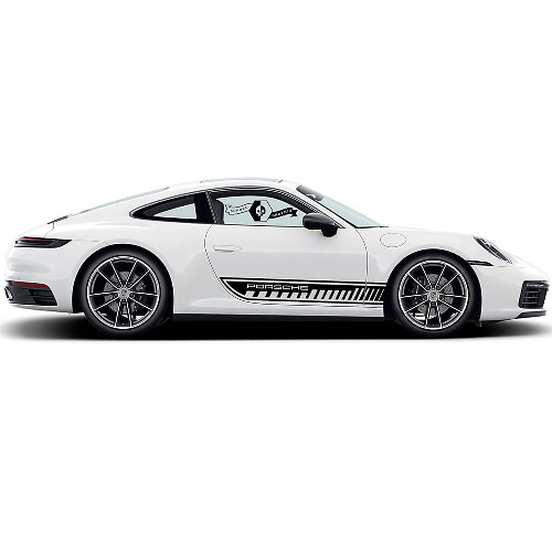 Kit adesivo per fiancate laterali Porsche 911 Porsche Carrera Rocker Panel Side Stripes Doors Trim.
