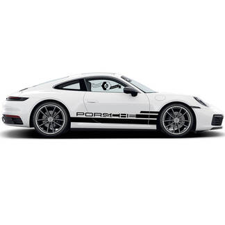 2 Porsche 911 Porsche Carrera Rocker Panel Side Stripes Door Wrap Trim Kit Decal Sticker
