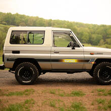 Kit adesivi in vinile con strisce laterali sfumate in stile retrò per Toyota Land Cruiser LJ73 1994_3