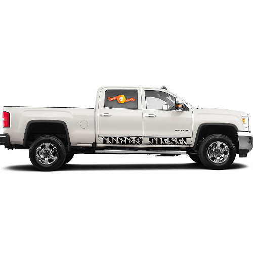 Adesivi in Vinile per Battitacco Turbo Diesel per GMC Sierra