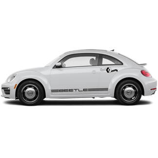 Coppia Volkswagen Beetle rocker Stripe Graphics Decals linee stile adatto a qualsiasi anno
