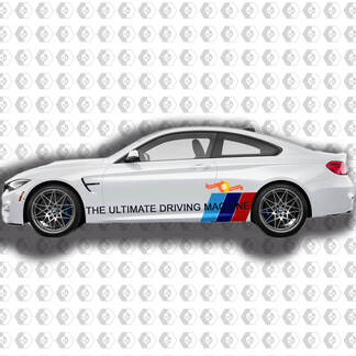 The Ultimate Driving Machine BMW M colori Set di decalcomanie laterali per M4 F82 F83 M3 440 340
