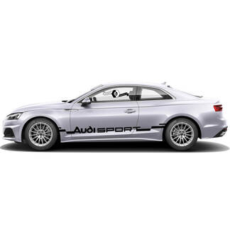 Coppia Audi Sport A5 car styling vinile auto gonna laterale adesivo per auto Decalcomania a strisce da corsa per Audi
