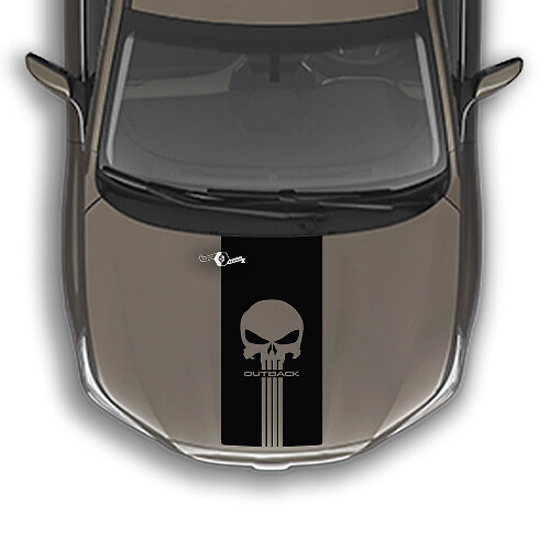 Adesivo in Vinile a Strisce Stile Punisher per Cofano Suba Outback
