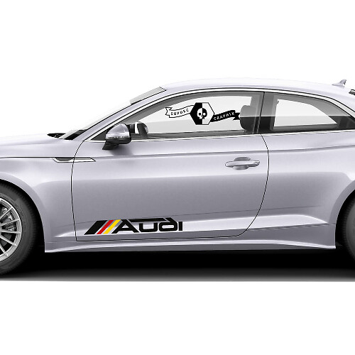 Adesivo in vinile colorato per auto da corsa Audi Sport 2
