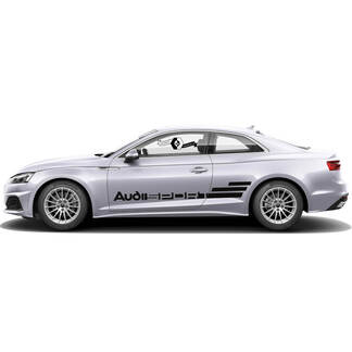 2 Audi Sport A5 car styling vinile auto gonna laterale adesivo per auto Racing stripe WRAP decalcomania per Audi
