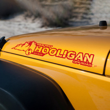 Adesivo in vinile personalizzato Hooligan per cofano Jeep Rubicon_3