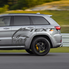 Adesivo in vinile laterale con testo personalizzato per Jeep Grand Cherokee TrackHawk 2