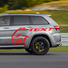 Adesivo in vinile laterale con testo personalizzato per Jeep Grand Cherokee TrackHawk 3