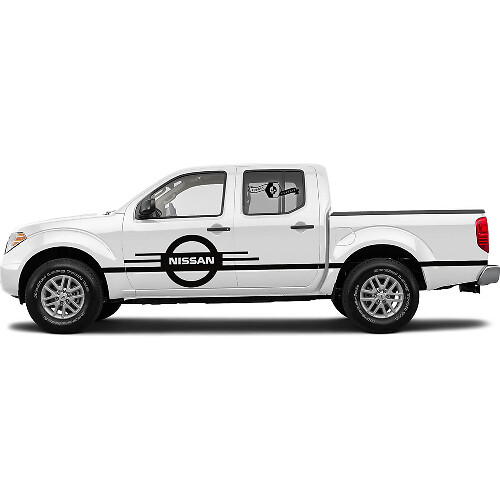 2 Adesivi in vinile con logo della linea di design per Nissan Frontier Accent Body Line. Grafica adesiva per porte laterali.
