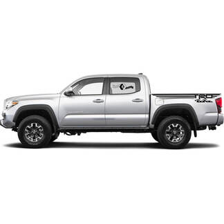 2 kit di adesivi per decalcomanie per Toyota Tacoma Trd Off Road Mountains Lines Bed Decal Sticker Graphic Side WRAP
