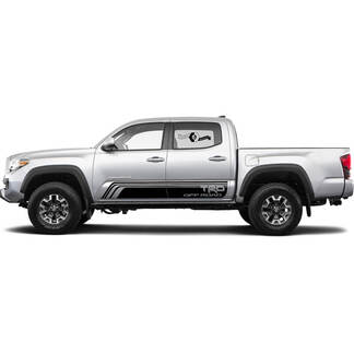 2 per Toyota Trd Off Road Slit Lines Tacoma Stripe Doors Rocker Panel Decal Sticker Graphic Nuovo
