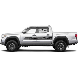 2 per Toyota Trd Off Road Slit Lines Tacoma Stripe Doors Decal Sticker Graphic Nuovo
