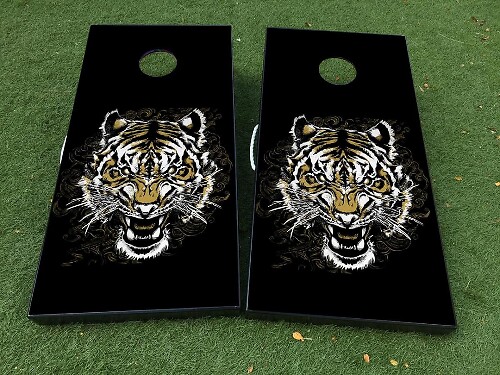 Adesivo in vinile per gioco da tavolo Cornhole con tigre, WRAP con LAMINAZIONE
_1