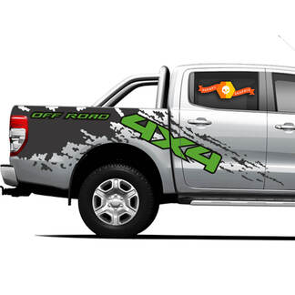 Decalcomanie grafiche per letto laterale Splash per fuoristrada 4x4 per Ford Ranger
