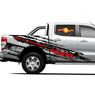 4 × 4 Off Road Truck Splash decalcomanie grafiche per letto laterale per Ford Ranger 12
