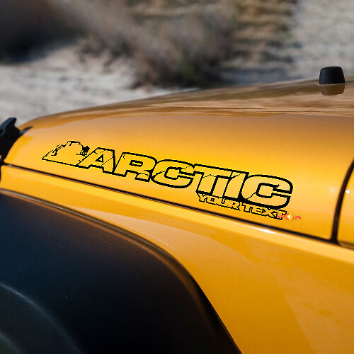 Adesivi in Vinile con Scritta Artica per Cofano Jeep Wrangler