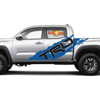 Toyota Tacoma 2005-2022 Decalcomania laterale personalizzata per camion a due colori - TRD SIDE
