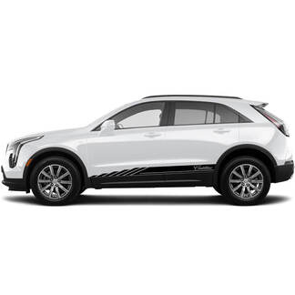 2 nuove strisce adesive per pannello a bilanciere per decalcomanie per Cadillac XT4 Stage
