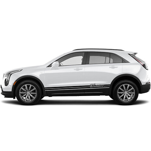 2 nuove linee di adesivi del pannello rocker Decalcomania Triple Trim Linee Striscia classica per Cadillac XT4