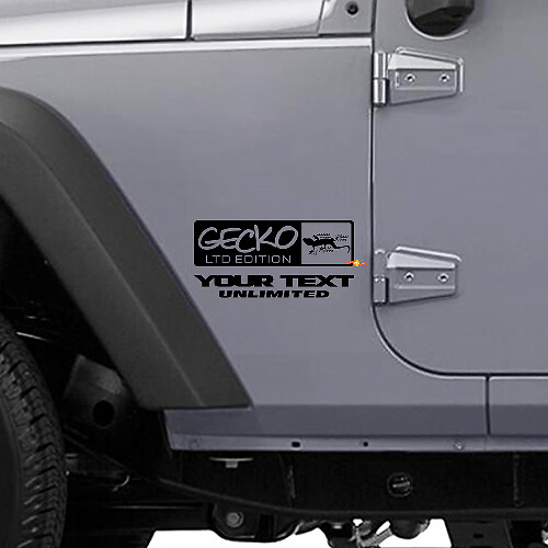 Adesivo Vinile Laterale Stile Gecko LTD per Jeep Wrangler Rubicon