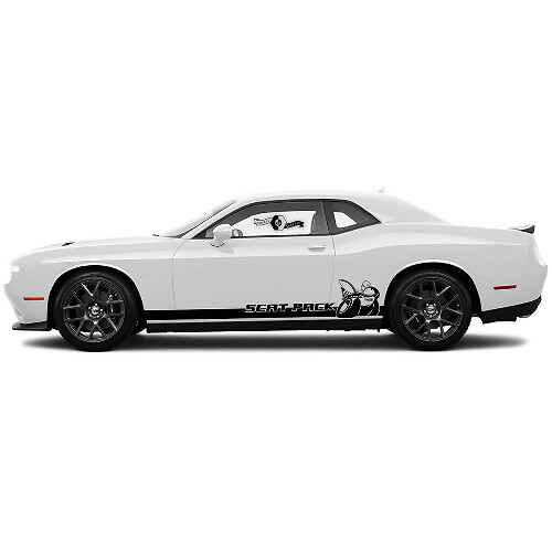 Adesivi in vinile a strisce per pannelli laterali SRT Scat Pack per Dodge Challenger