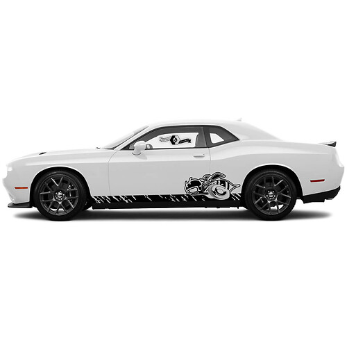 Trascina le strisce decalcomania Bee Scat Pack Rocker Panel in vinile con grafica artigli per Dodge Challenger
