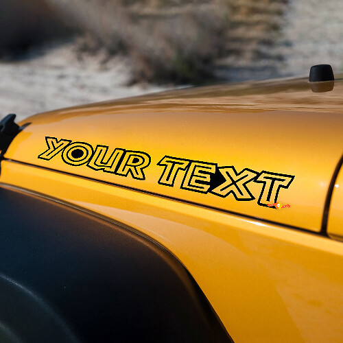 Adesivo in Vinile con Lettere Stile Islander per Cofano Jeep Wrangler