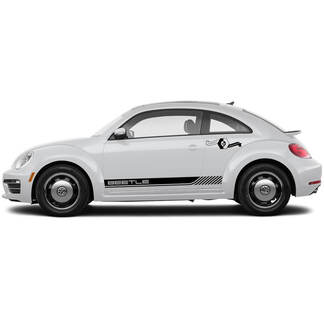 Coppia Volkswagen Beetle Rocker Panel Stripe Graphics Decals Cabrio Style fit Any Year Ripples
