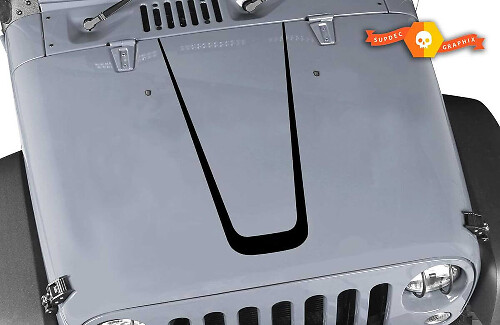 Adesivo in vinile a forma di U per cofano centrale per Jeep Wrangler
