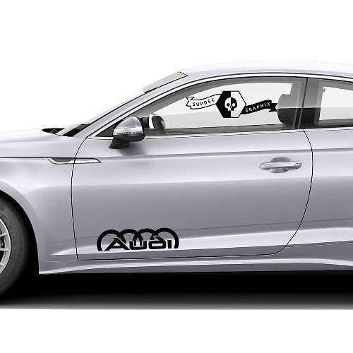 Coppia Adesivi in Vinile per Auto Audi A5 per lo Styling dell'Auto, Stile Uniforme per la Portiera Audi
